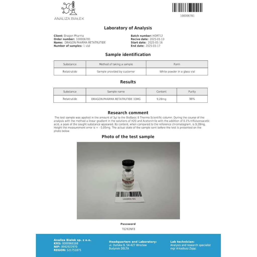 Retatrutide - Retatrutide - Dragon Pharma, Europe Retatrutide - Retatrutide - Dragon Pharma, Europe