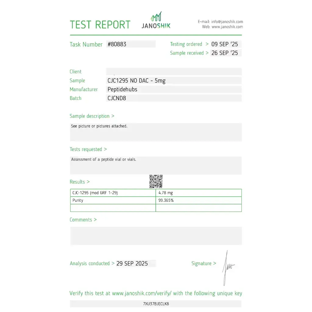 cjc-1295 no dac lab test report