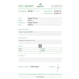 GHK-Cu Lab Test Certificate November 2025 showing 55.10mg result