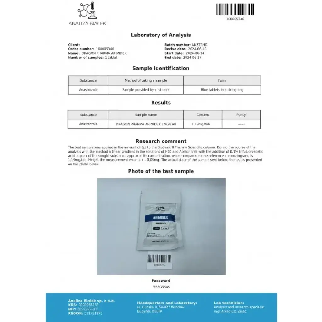 Arimidex - Anastrozole - Dragon Pharma, Europe Arimidex - Anastrozole - Dragon Pharma, Europe