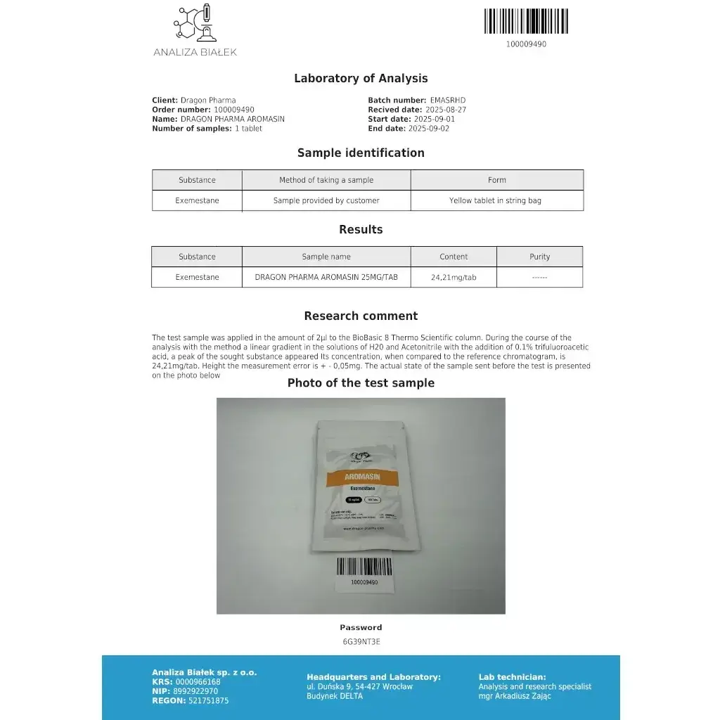 Aromasin - Exemestane - Dragon Pharma, Europe Aromasin - Exemestane - Dragon Pharma, Europe
