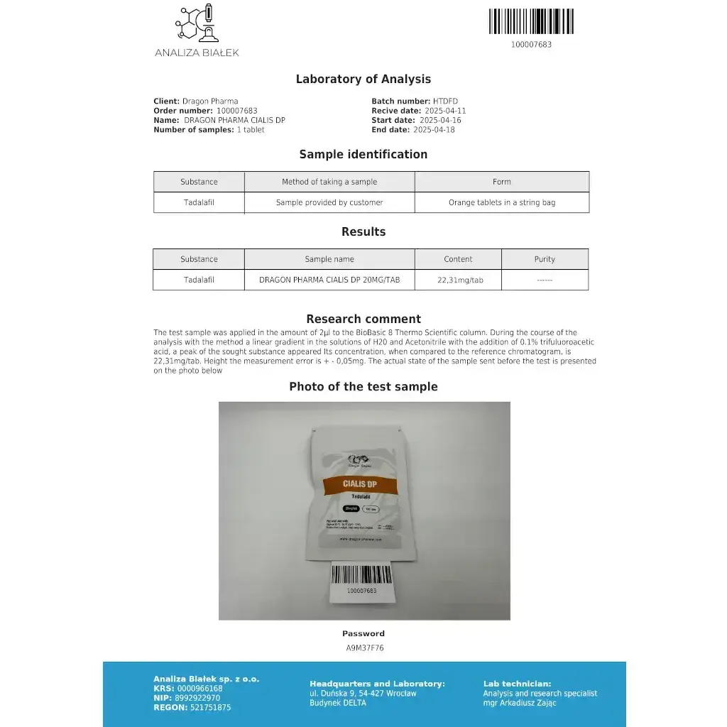 Cialis - Tadalafil - Dragon Pharma, Europe Cialis - Tadalafil - Dragon Pharma, Europe