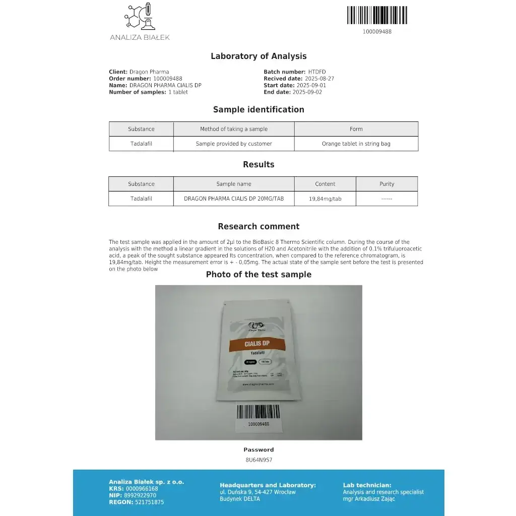 Cialis - Tadalafil - Dragon Pharma, Europe Cialis - Tadalafil - Dragon Pharma, Europe