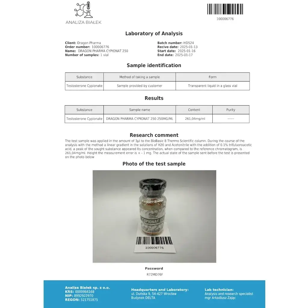 Cypionat 250 - Testosterone Cypionate - Dragon Pharma, Europe Cypionat 250 - Testosterone Cypionate - Dragon Pharma, Europe