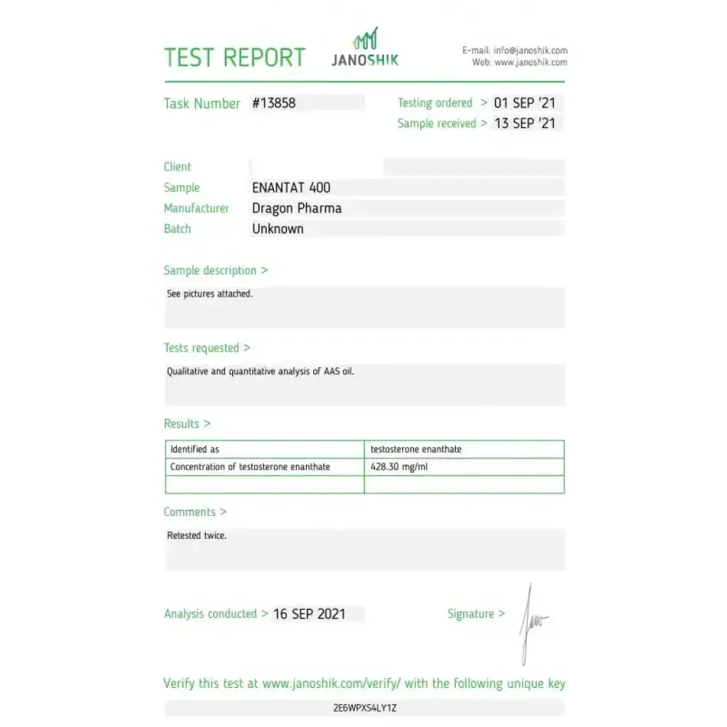 Enanthat 400 - Testosterone Enanthate - Dragon Pharma, Europe Enanthat 400 - Testosterone Enanthate - Dragon Pharma, Europe