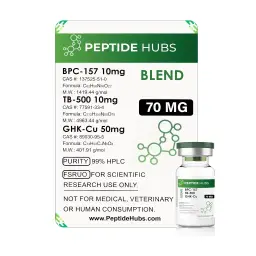Glow Blend 70 mg - BPC 157 10mg,TB 500 10mg,GHK-Cu 50mg - Peptide Hubs