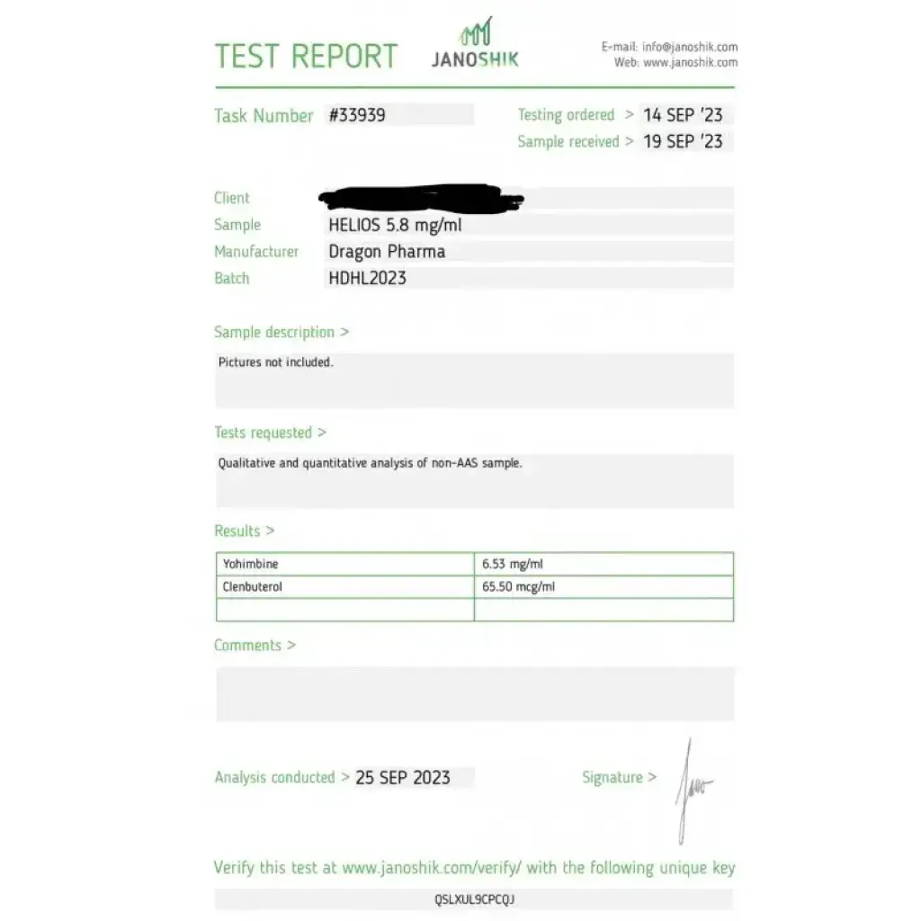 Helios - Clenbuterol,Yohimbine - Dragon Pharma, Europe Helios - Clenbuterol,Yohimbine - Dragon Pharma, Europe