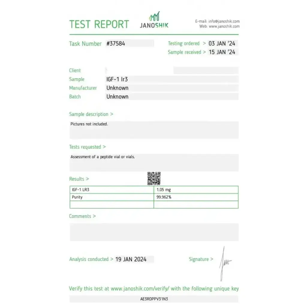 IGF-1 LR3 - Insulin-like Growth Factor 1 - Dragon Pharma, Europe IGF-1 LR3 - Insulin-like Growth Factor 1 - Dragon Pharma, Europe