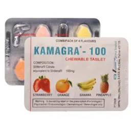 Kamagra Flavored 100mg - Sildenafil Citrate - Ajanta Pharma, India