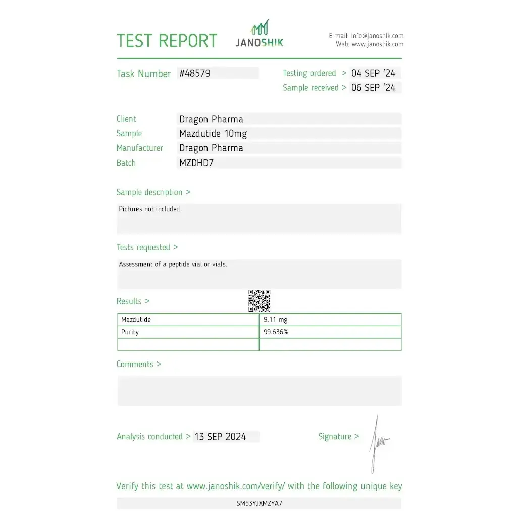 Mazdutide 10mg - Mazdutide - Dragon Pharma, Europe Mazdutide 10mg - Mazdutide - Dragon Pharma, Europe