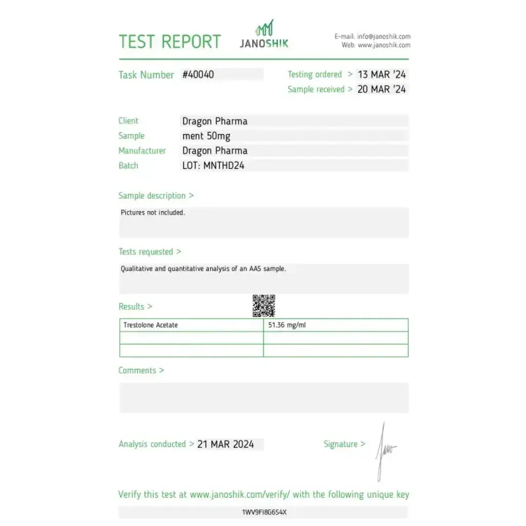Ment 50 - Trestolone Acetate - Dragon Pharma, Europe Ment 50 - Trestolone Acetate - Dragon Pharma, Europe