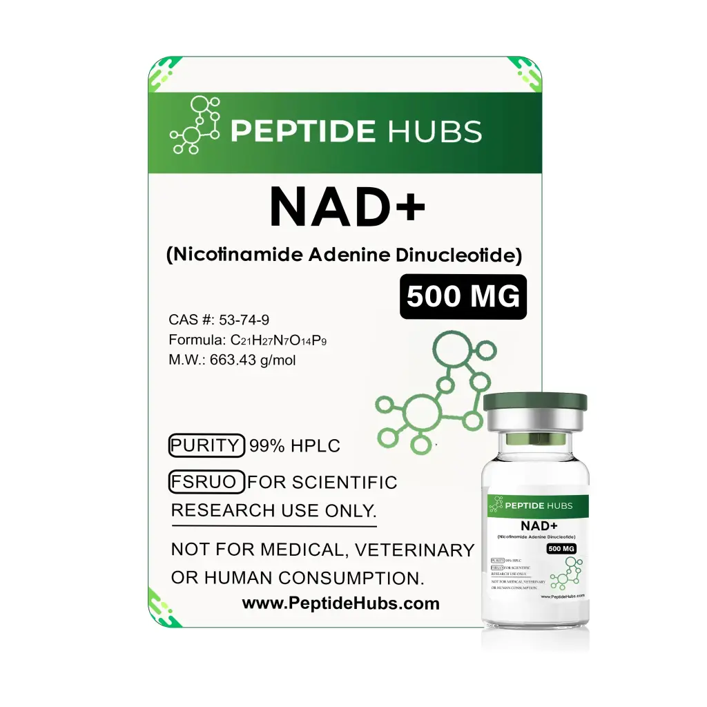 NAD+ 500 mg - Nicotinamide Adenine Dinucleotide - Peptide Hubs