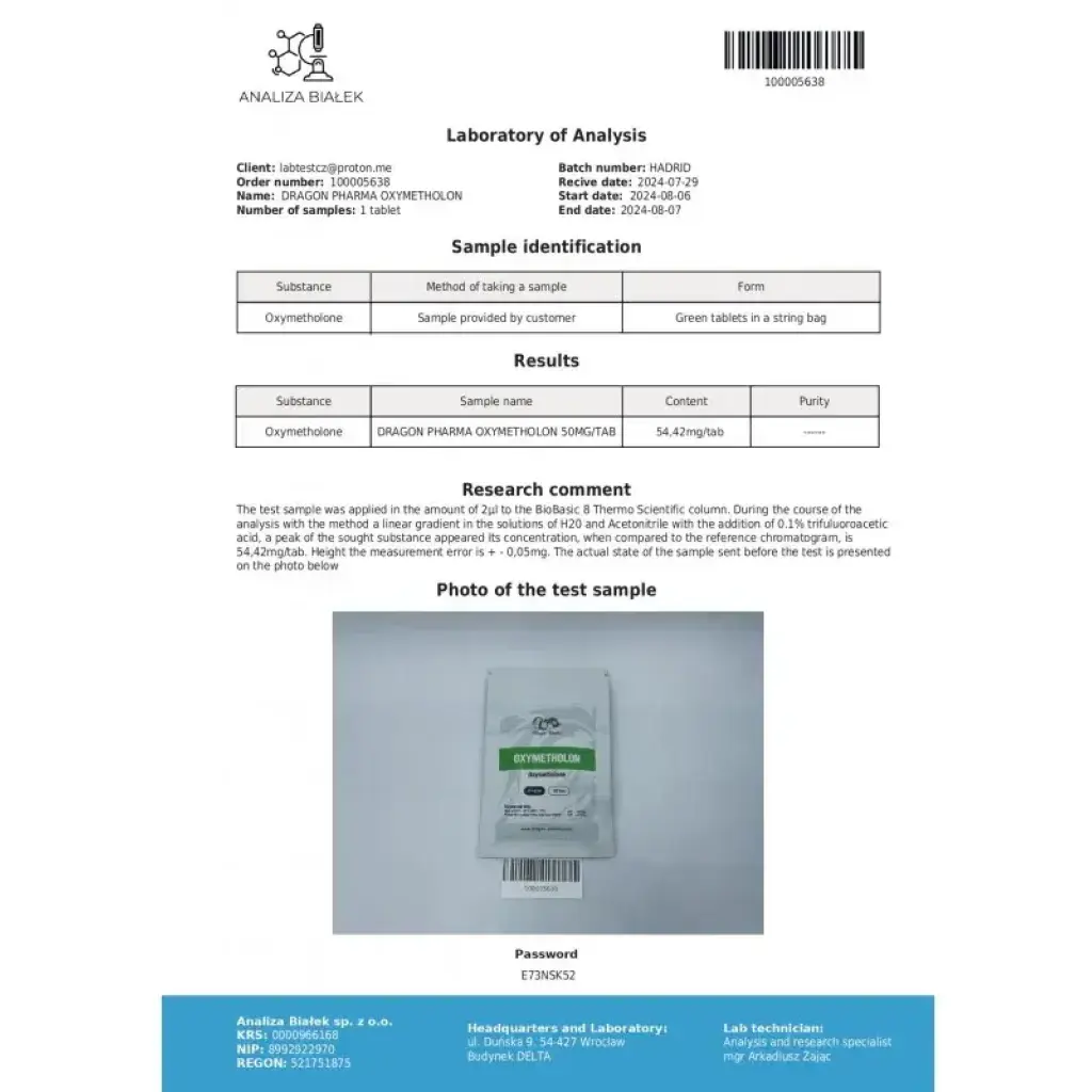 Oxymetholon - Oxymetholone - Dragon Pharma, Europe Oxymetholon - Oxymetholone - Dragon Pharma, Europe
