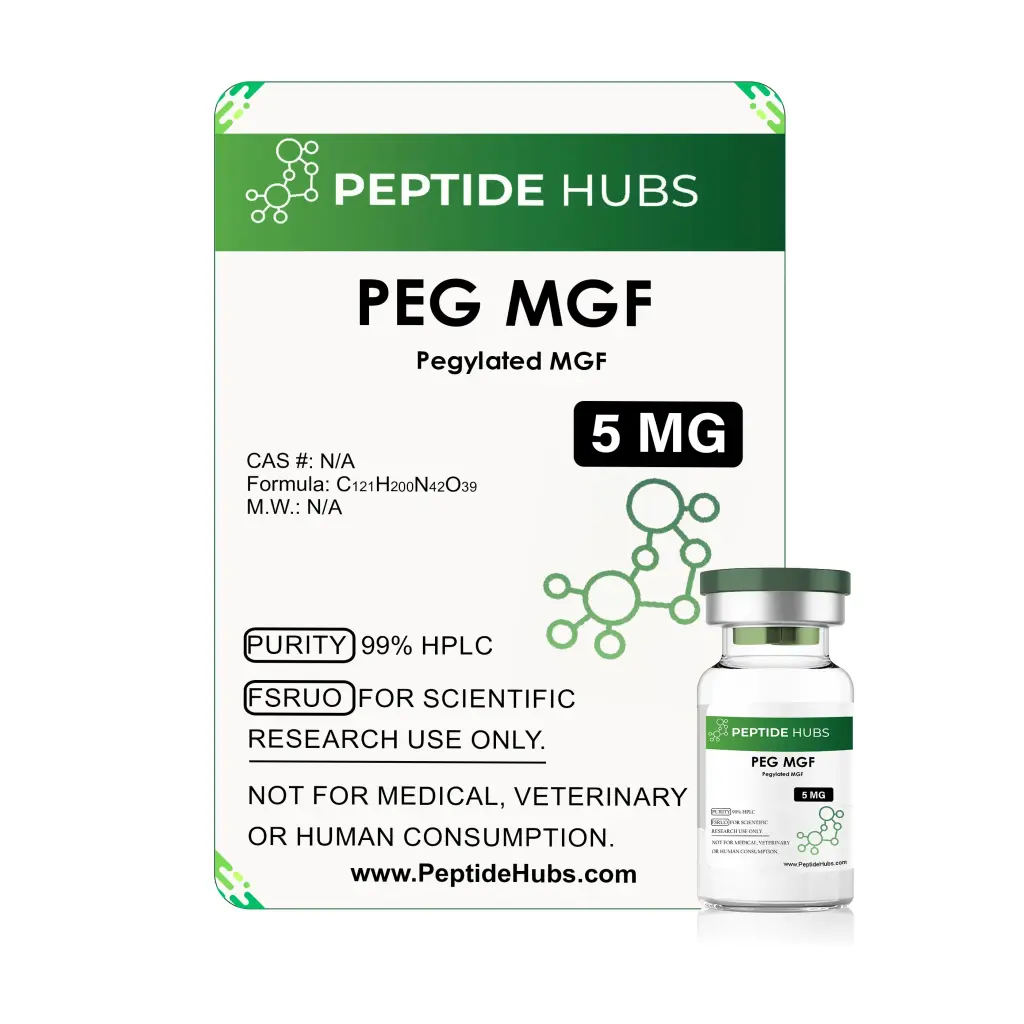 PEG MGF 5 mg - Pegylated Mechano Growth Factor - Peptide Hubs