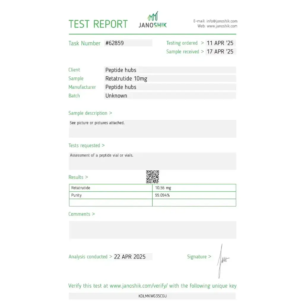 Retatrutide 10 mg - Retatrutide - Peptide Hubs Retatrutide 10 mg - Retatrutide - Peptide Hubs