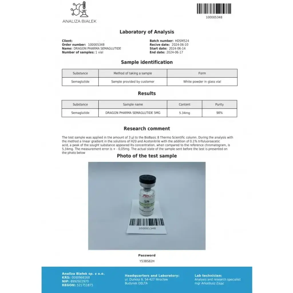 Sema-Pep 5 mg - Semaglutide - Dragon Pharma, Europe Sema-Pep 5 mg - Semaglutide - Dragon Pharma, Europe