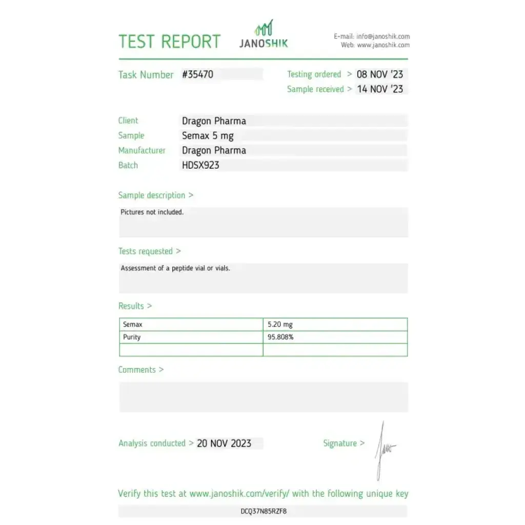 Semax - Semax - Dragon Pharma, Europe Semax - Semax - Dragon Pharma, Europe