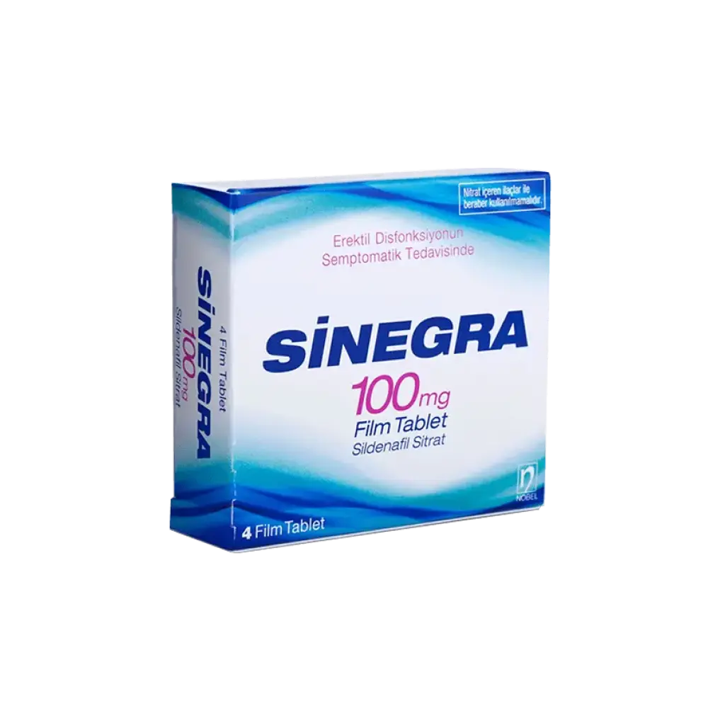 Sinegra 100 mg - Sildenafil Citrate - Nobel Ilac Sanayii, Turkey