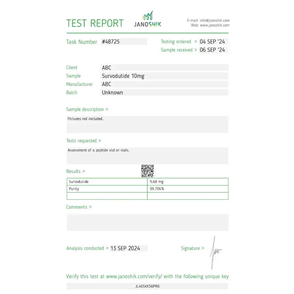 Survodutide 10mg - Survodutide - Stealth Labs Survodutide 10mg - Survodutide - Stealth Labs