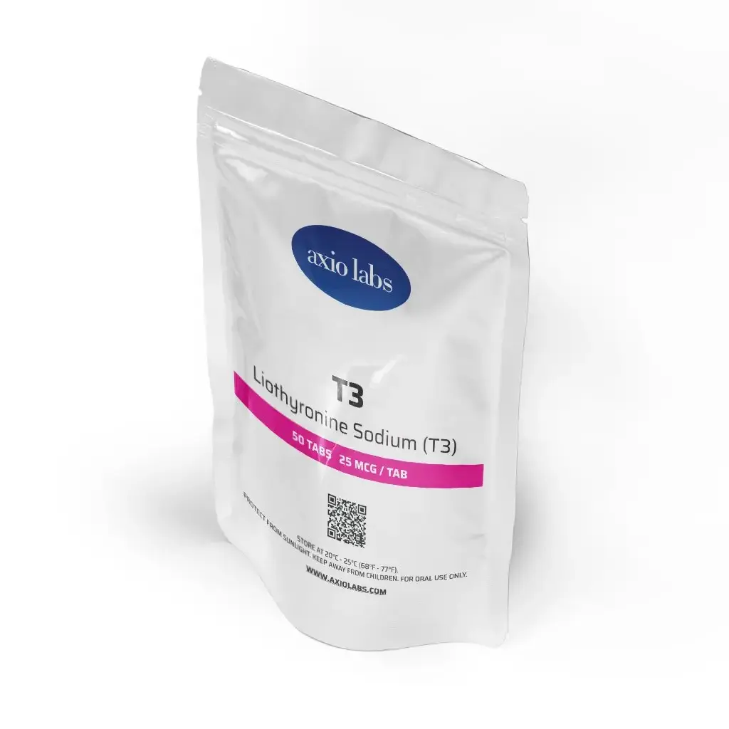 T3 25 mcg (50 Tablets) - Liothyronine Sodium (T3) - Axiolabs