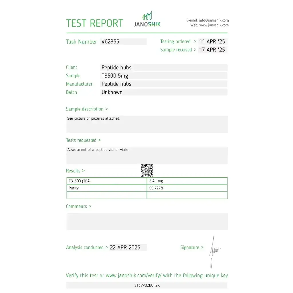 TB 500 5 mg - Thymosin Beta 4 - Peptide Hubs TB 500 5 mg - Thymosin Beta 4 - Peptide Hubs