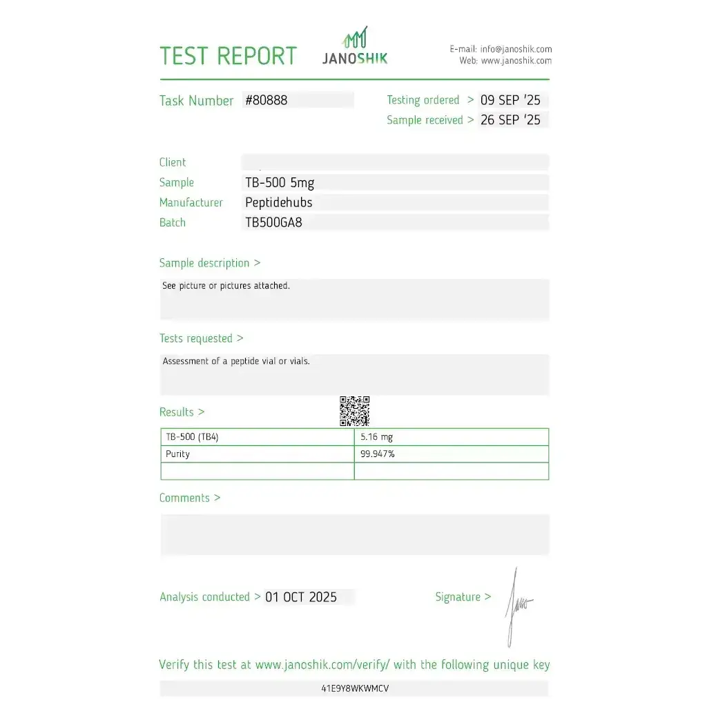 TB 500 5 mg - Thymosin Beta 4 - Peptide Hubs TB 500 5 mg - Thymosin Beta 4 - Peptide Hubs