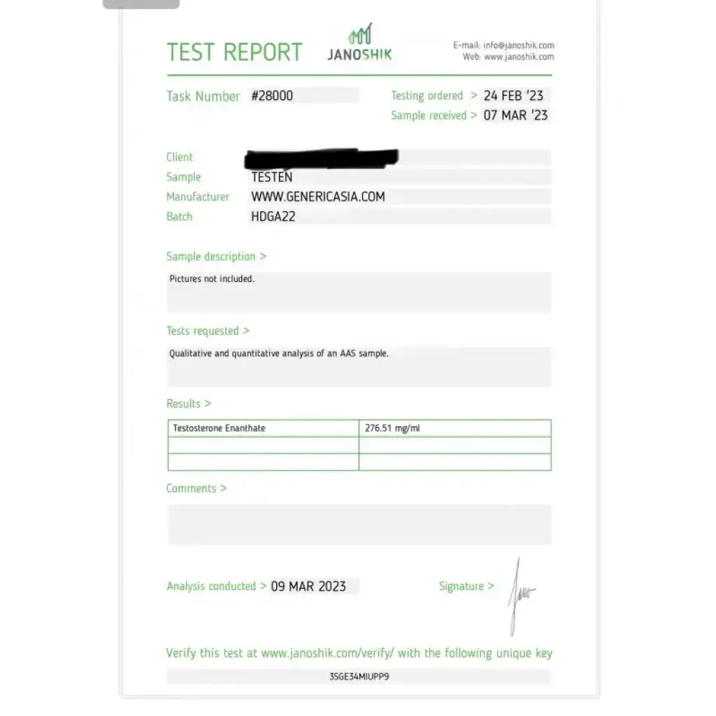Testen - Testosterone Enanthate - Generic Asia Testen - Testosterone Enanthate - Generic Asia