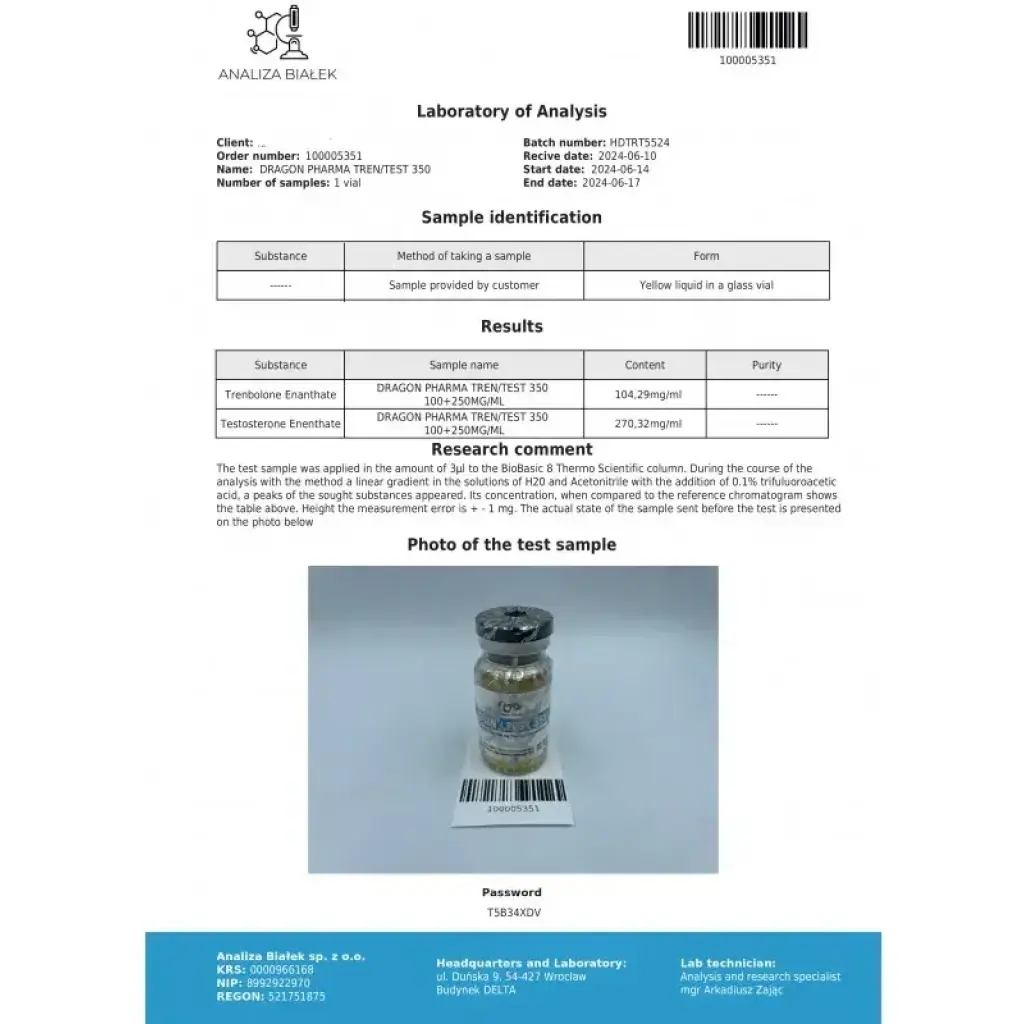Tren / Test 350 - Trenbolone Enanthate 100mg and Testosterone Enanthate 250mg - Dragon Pharma, Europe Tren / Test 350 - Trenbolone Enanthate 100mg and Testosterone Enanthate 250mg - Dragon Pharma, Europe