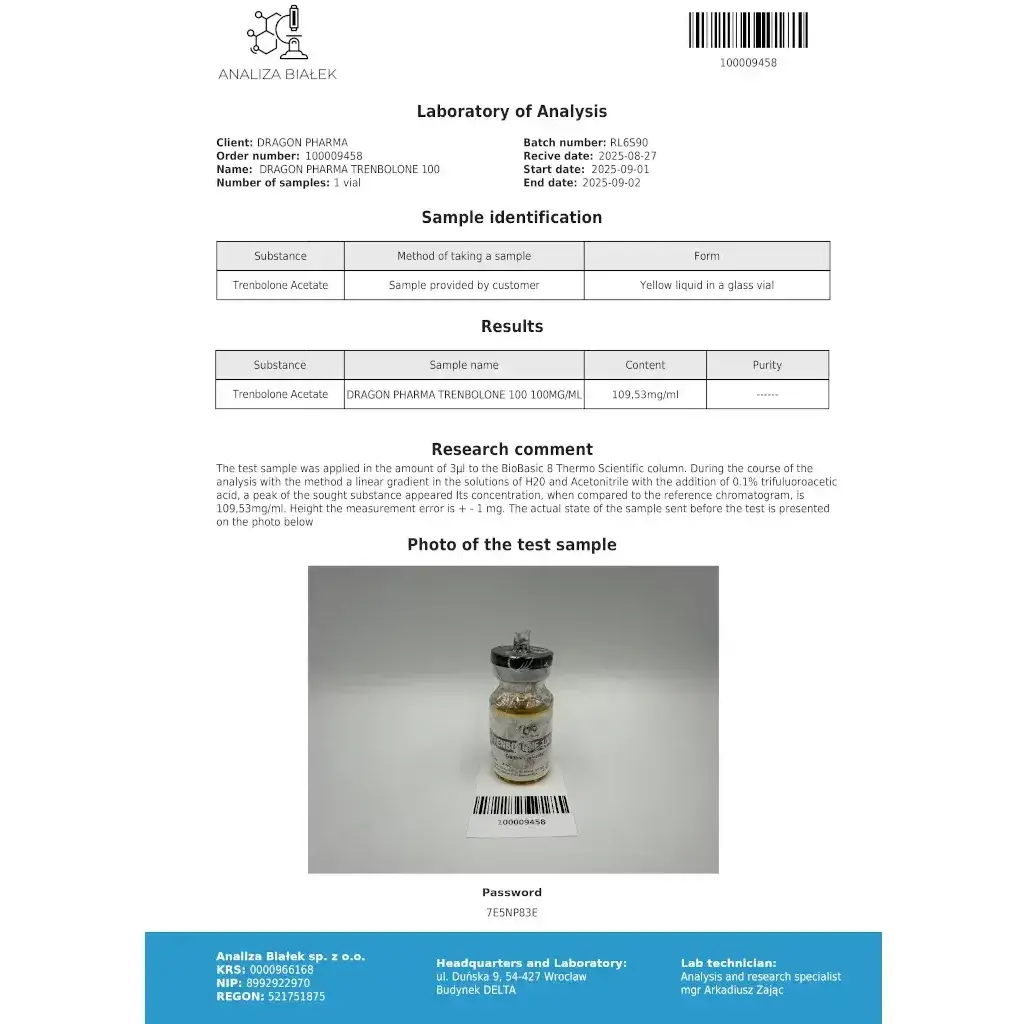 Trenbolone 100 - Trenbolone Acetate - Dragon Pharma, Europe Trenbolone 100 - Trenbolone Acetate - Dragon Pharma, Europe