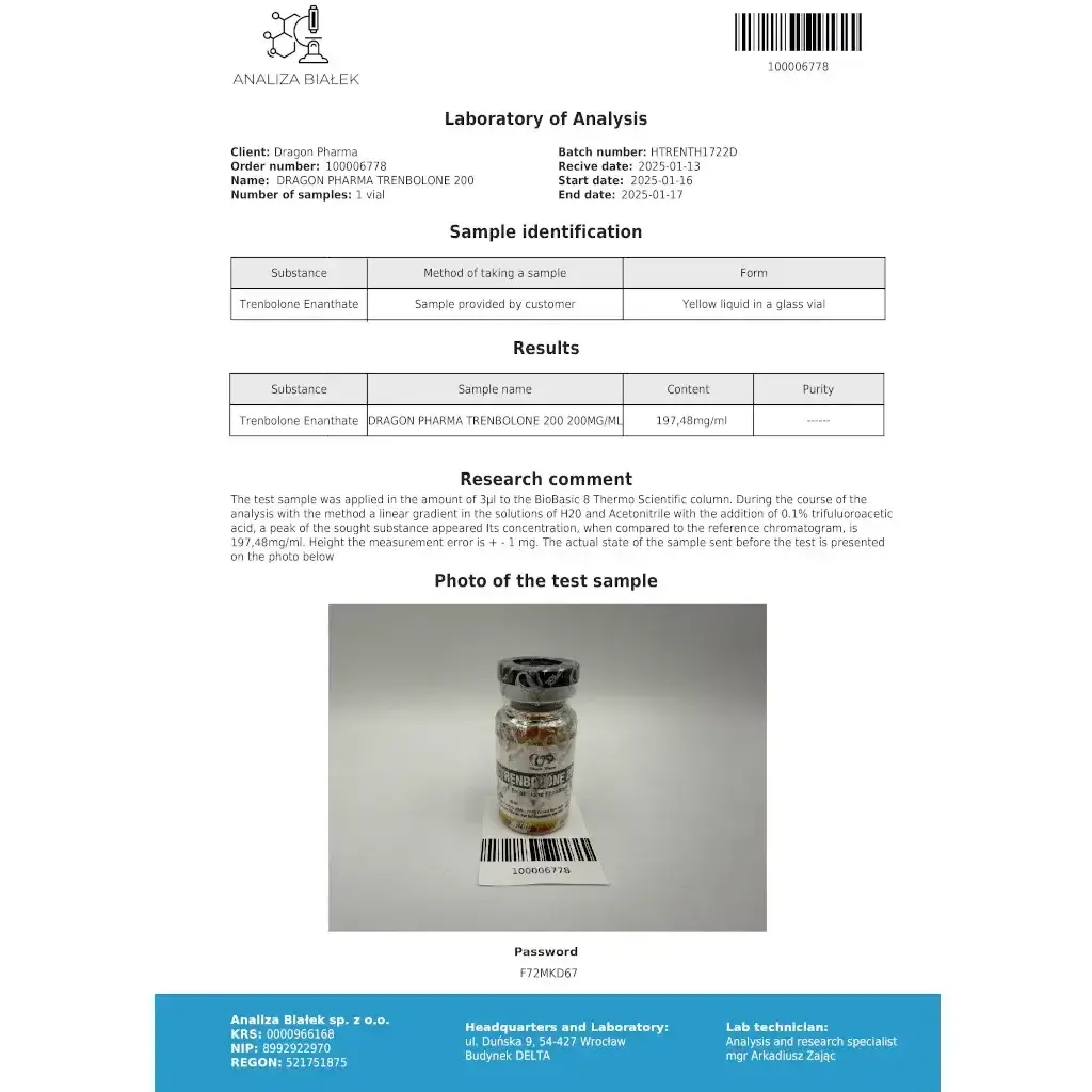 Trenbolone 200 - Trenbolone Enanthate - Dragon Pharma, Europe Trenbolone 200 - Trenbolone Enanthate - Dragon Pharma, Europe