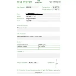 Tren/Test 350 lab test result (2023-09-28)
